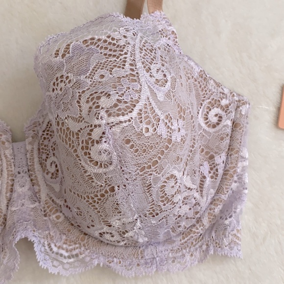 {NWT} ThirdLove | 24/7 Lace Balconette Underwire Bra Purple (32DD/32E) - Picture 7 of 16